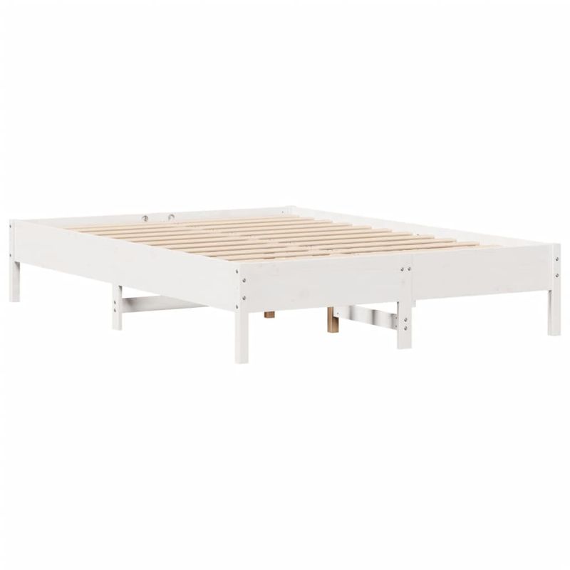 Casa si Gradina - Mobilier - Paturi si accesorii - Paturi - Cadru de pat fara saltea, alb, 160x200 cm, lemn masiv pin - Infinity.ro