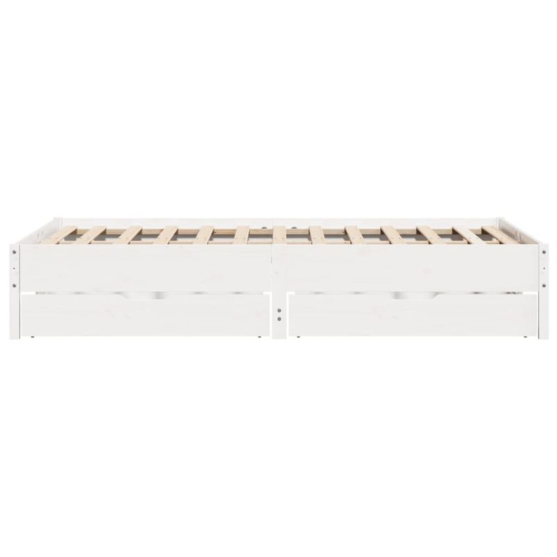 Casa si Gradina - Mobilier - Paturi si accesorii - Paturi - Cadru de pat fara saltea, alb, 160x200 cm, lemn masiv pin - Infinity.ro