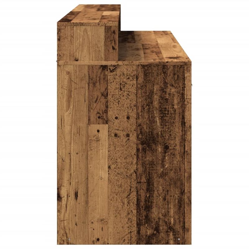 Casa si Gradina - Mobilier - Mese si birouri - Birouri - Birou cu lumini LED, lemn vechi, 140x55x91 cm, lemn prelucrat - Infinity.ro