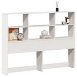Casa si Gradina - Mobilier - Paturi si accesorii - Accesorii paturi - Tablie de pat cu depozitare alb 160 cm lemn masiv de pin - Infinity.ro
