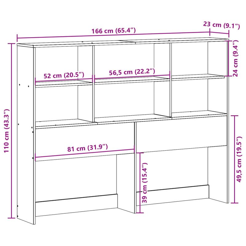 Casa si Gradina - Mobilier - Paturi si accesorii - Accesorii paturi - Tablie de pat cu depozitare alb 160 cm lemn masiv de pin - Infinity.ro