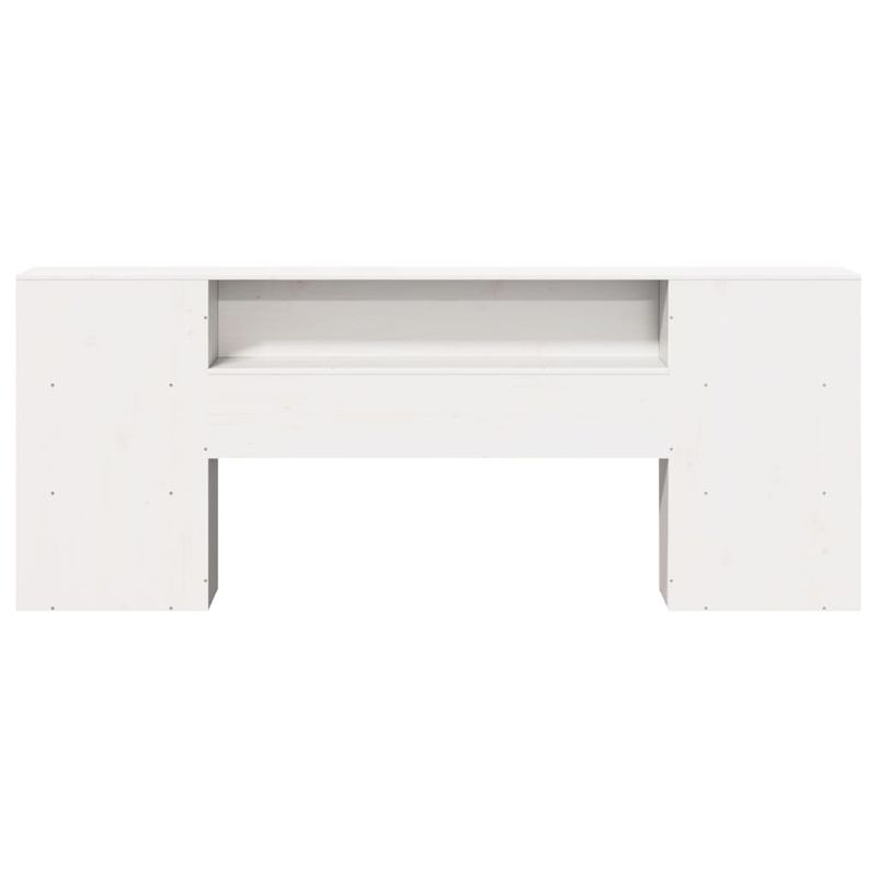 Casa si Gradina - Mobilier - Paturi si accesorii - Accesorii paturi - Tablie de pat cu depozitare alb 180 cm lemn masiv de pin - Infinity.ro