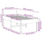 Casa si Gradina - Mobilier - Paturi si accesorii - Paturi - Cadru de pat fara saltea, 90x200 cm, lemn masiv pin - Infinity.ro