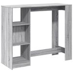Casa si Gradina - Mobilier - Mese si birouri - Mese bucatarie si dining - Masa bar raft stejar Sonoma gri 124x46x103,5 cm lemn prelucrat - Infinity.ro