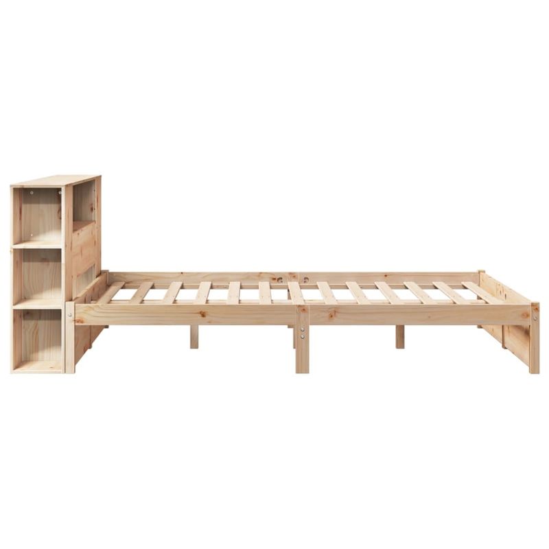 Casa si Gradina - Mobilier - Paturi si accesorii - Paturi - Pat cu biblioteca fara saltea, 140x200 cm, lemn masiv de pin - Infinity.ro