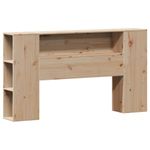 Casa si Gradina - Mobilier - Paturi si accesorii - Paturi - Pat cu biblioteca fara saltea, 140x200 cm, lemn masiv de pin - Infinity.ro