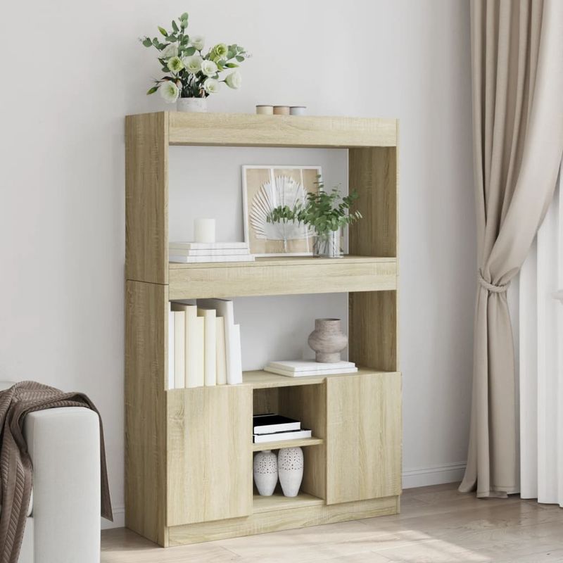 Casa si Gradina - Mobilier - Biblioteci si rafturi - Biblioteci - Dulap inalt, stejar sonoma, 92x33x140 cm, lemn prelucrat - Infinity.ro