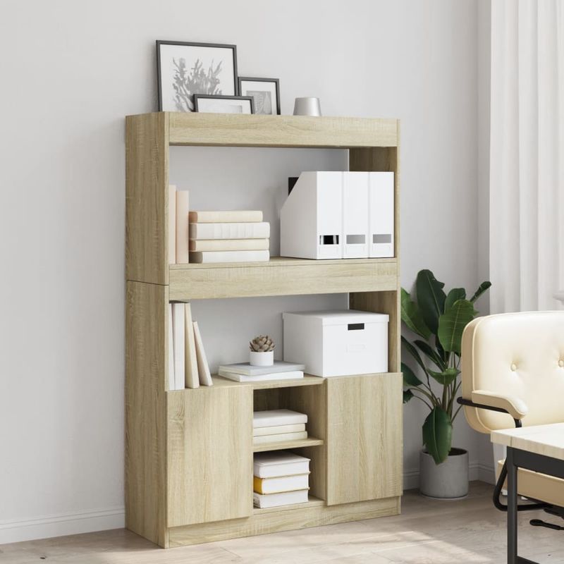Casa si Gradina - Mobilier - Biblioteci si rafturi - Biblioteci - Dulap inalt, stejar sonoma, 92x33x140 cm, lemn prelucrat - Infinity.ro
