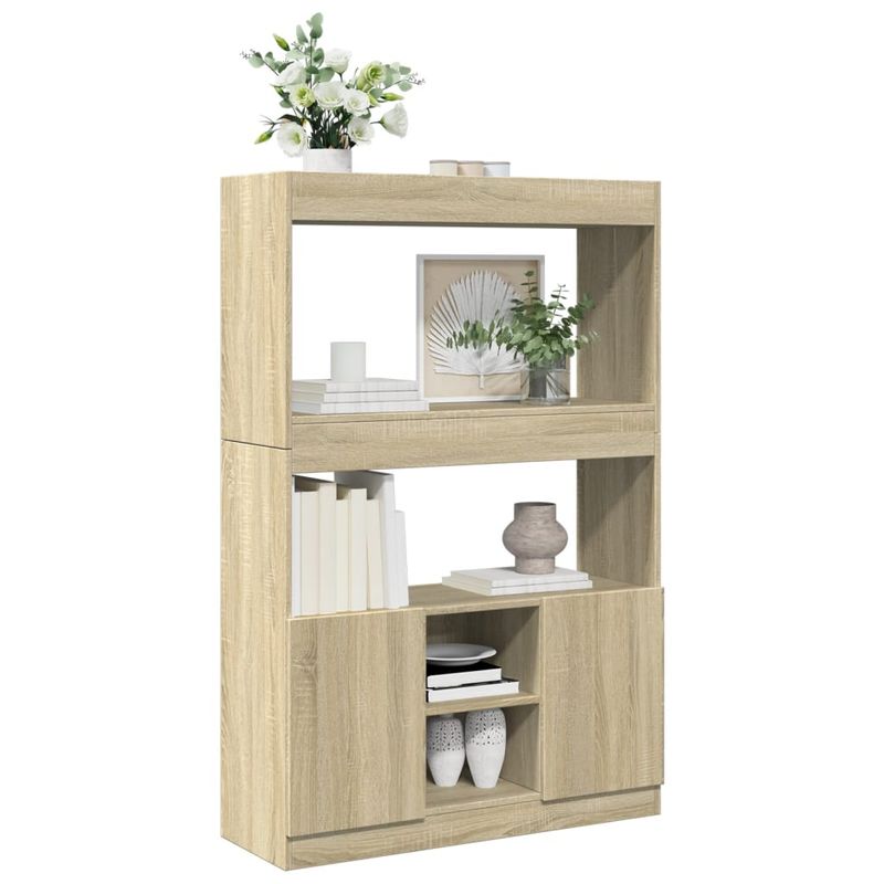 Casa si Gradina - Mobilier - Biblioteci si rafturi - Biblioteci - Dulap inalt, stejar sonoma, 92x33x140 cm, lemn prelucrat - Infinity.ro