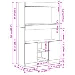 Casa si Gradina - Mobilier - Biblioteci si rafturi - Biblioteci - Dulap inalt, stejar sonoma, 92x33x140 cm, lemn prelucrat - Infinity.ro