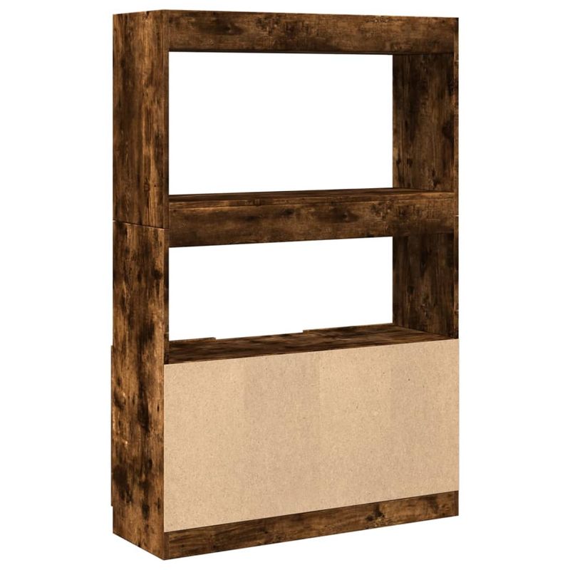 Casa si Gradina - Mobilier - Biblioteci si rafturi - Biblioteci - Dulap inalt, stejar fumuriu, 92x33x140 cm, lemn prelucrat - Infinity.ro