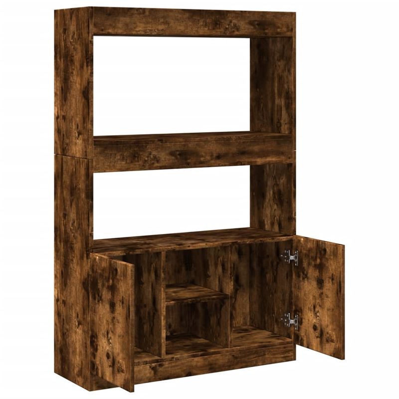 Casa si Gradina - Mobilier - Biblioteci si rafturi - Biblioteci - Dulap inalt, stejar fumuriu, 92x33x140 cm, lemn prelucrat - Infinity.ro