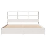 Casa si Gradina - Mobilier - Paturi si accesorii - Paturi - Pat cu biblioteca fara saltea, 180x200 cm, lemn masiv de pin - Infinity.ro