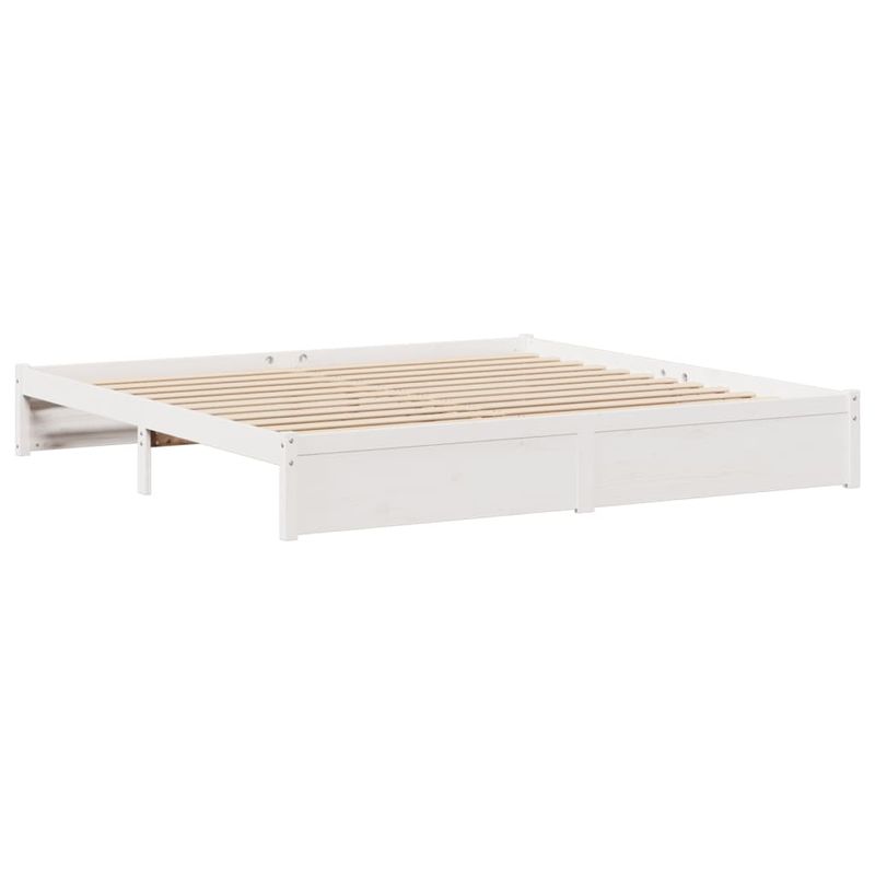 Casa si Gradina - Mobilier - Paturi si accesorii - Paturi - Pat cu biblioteca fara saltea, 180x200 cm, lemn masiv de pin - Infinity.ro