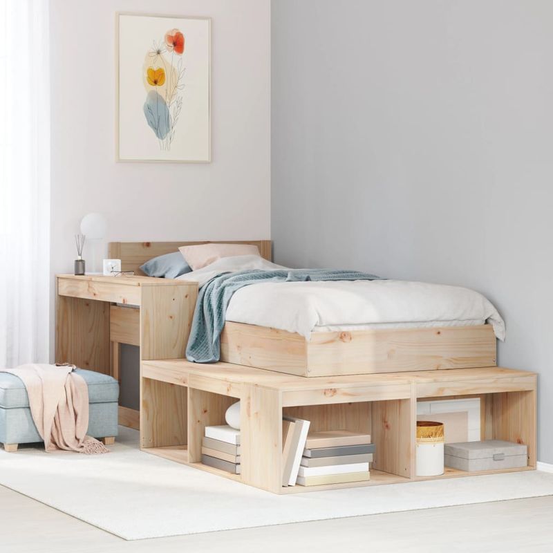 Casa si Gradina - Mobilier - Comode si corpuri - Noptiere - Noptiera cu birou, 232x122x75 cm lemn masiv de pin - Infinity.ro