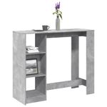 Casa si Gradina - Mobilier - Mese si birouri - Mese bucatarie si dining - Masa de bar cu raft, gri beton, 124x46x103,5 cm, lemn prelucrat - Infinity.ro