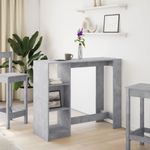 Casa si Gradina - Mobilier - Mese si birouri - Mese bucatarie si dining - Masa de bar cu raft, gri beton, 124x46x103,5 cm, lemn prelucrat - Infinity.ro