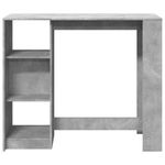 Casa si Gradina - Mobilier - Mese si birouri - Mese bucatarie si dining - Masa de bar cu raft, gri beton, 124x46x103,5 cm, lemn prelucrat - Infinity.ro