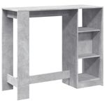 Casa si Gradina - Mobilier - Mese si birouri - Mese bucatarie si dining - Masa de bar cu raft, gri beton, 124x46x103,5 cm, lemn prelucrat - Infinity.ro