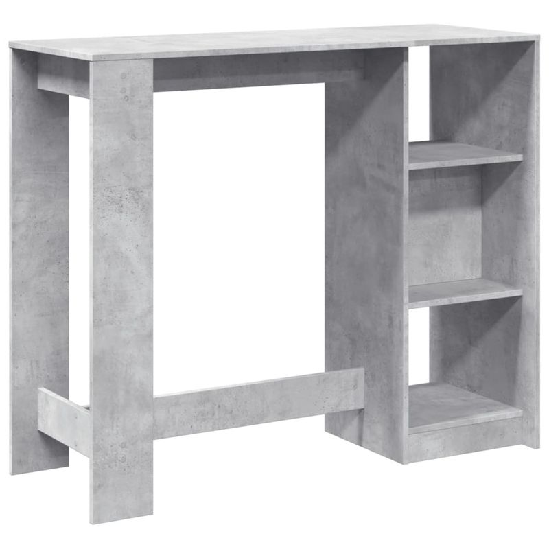 Casa si Gradina - Mobilier - Mese si birouri - Mese bucatarie si dining - Masa de bar cu raft, gri beton, 124x46x103,5 cm, lemn prelucrat - Infinity.ro