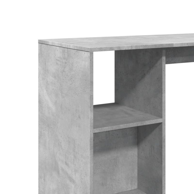 Casa si Gradina - Mobilier - Mese si birouri - Mese bucatarie si dining - Masa de bar cu raft, gri beton, 124x46x103,5 cm, lemn prelucrat - Infinity.ro