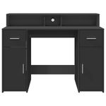 Casa si Gradina - Mobilier - Mese si birouri - Birouri - Birou cu lumini LED, negru, 120x55x91 cm, lemn prelucrat - Infinity.ro