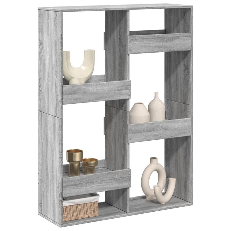 Casa si Gradina - Mobilier - Biblioteci si rafturi - Biblioteci - Separator de camera, gri sonoma, 100x33x135 cm, lemn prelucrat - Infinity.ro