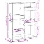 Casa si Gradina - Mobilier - Biblioteci si rafturi - Biblioteci - Separator de camera, gri sonoma, 100x33x135 cm, lemn prelucrat - Infinity.ro