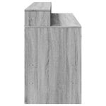 Casa si Gradina - Mobilier - Mese si birouri - Birouri - Birou cu lumini LED, gri sonoma, 140x55x91 cm, lemn prelucrat - Infinity.ro