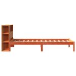 Casa si Gradina - Mobilier - Paturi si accesorii - Paturi - Pat biblioteca fara saltea maro ceruit 75x190 cm lemn masiv pin - Infinity.ro