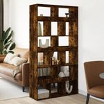 Casa si Gradina - Mobilier - Biblioteci si rafturi - Biblioteci - Separator camera stejar fumuriu 100x33x187,5 cm lemn prelucrat - Infinity.ro