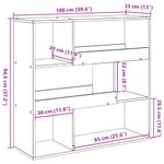 Casa si Gradina - Mobilier - Biblioteci si rafturi - Biblioteci - Biblioteca, stejar fumuriu, 100x33x94,5 cm, lemn prelucrat - Infinity.ro