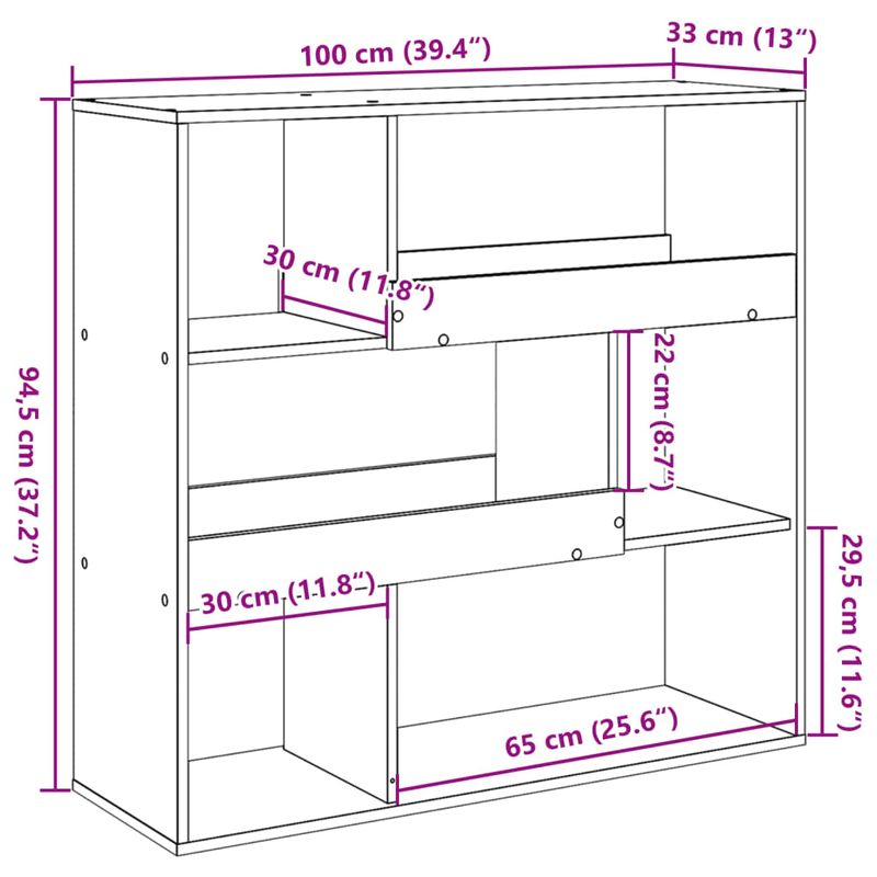 Casa si Gradina - Mobilier - Biblioteci si rafturi - Biblioteci - Biblioteca, stejar fumuriu, 100x33x94,5 cm, lemn prelucrat - Infinity.ro