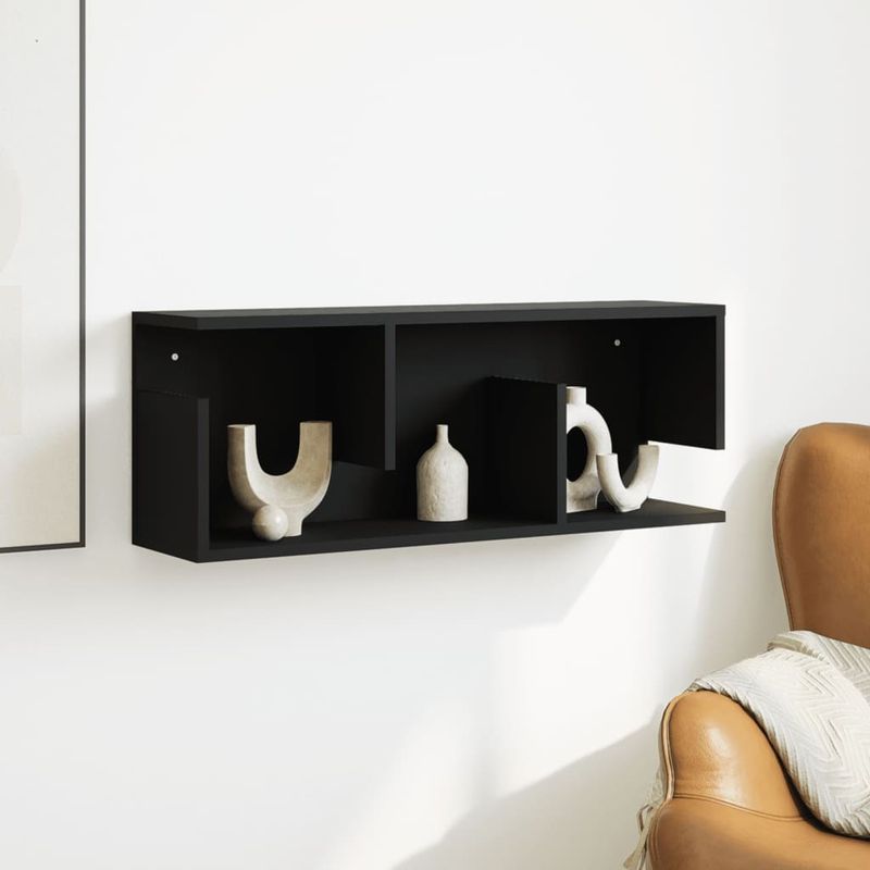 Casa si Gradina - Mobilier - Biblioteci si rafturi - Rafturi - Dulap de perete, negru, 80x20x30 cm, lemn prelucrat - Infinity.ro