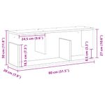 Casa si Gradina - Mobilier - Biblioteci si rafturi - Rafturi - Dulap de perete, negru, 80x20x30 cm, lemn prelucrat - Infinity.ro