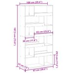 Casa si Gradina - Mobilier - Biblioteci si rafturi - Biblioteci - Separator de camera, alb, 100x33x187,5 cm, lemn prelucrat - Infinity.ro