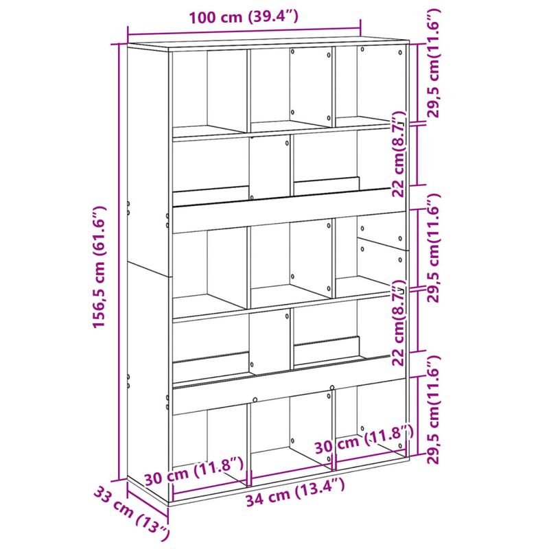 Casa si Gradina - Mobilier - Biblioteci si rafturi - Biblioteci - Biblioteca, stejar sonoma, 100x33x156,5 cm, lemn prelucrat - Infinity.ro