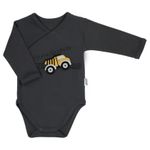 Fashion, accesorii si bijuterii - Copii - Imbracaminte copii - Body-uri copii - Body cu maneca lunga (181100) Colectia "Big Trucks" Grafit Marimea 62 - Infinity.ro