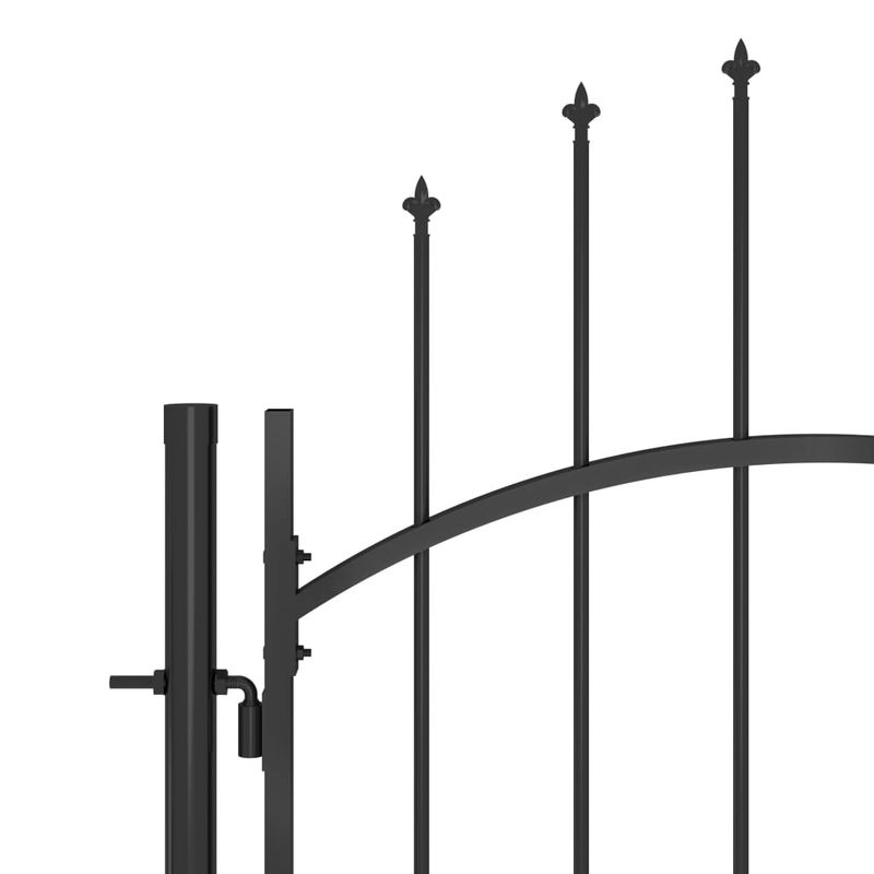 Casa si Gradina - Gradina si terasa - Garduri, panouri si accesorii - Poarta gard pentru gradina cu varf sulita, negru 5 x 1,5 m - Infinity.ro