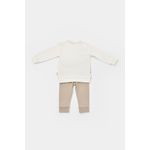 Fashion, accesorii si bijuterii - Copii - Imbracaminte copii - Body-uri copii - Set bluzita cu maneca lunga si pantaloni lungi Girafa, BabyCosy, 100% bumbac organic, Ecru (Marime: 18-24 Luni) - Infinity.ro