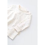 Fashion, accesorii si bijuterii - Copii - Imbracaminte copii - Body-uri copii - Set bluzita cu maneca lunga si pantaloni lungi - bumbac organic 100% - Ecru cu buline, BabyCosy (Marime: 18-24 Luni) - Infinity.ro