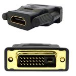 TV, Audio-Video si Foto - Accesorii TV si audio - Cabluri si adaptoare video - Adaptor CIMUTO DVI la HDMI, tip tata-mama ecranat, mufe aurite - Infinity.ro