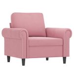Casa si Gradina - Mobilier - Seturi de mobilier - Seturi living - Set canapea cu perne, 4 piese, roz, catifea - Infinity.ro