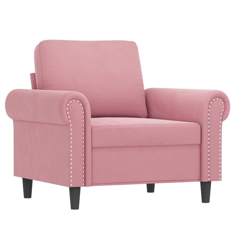 Casa si Gradina - Mobilier - Seturi de mobilier - Seturi living - Set canapea cu perne, 4 piese, roz, catifea - Infinity.ro