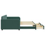 Casa si Gradina - Mobilier - Paturi si accesorii - Paturi - Pat de zi cu extensie si sertare verde inchis 90x200 cm catifea - Infinity.ro