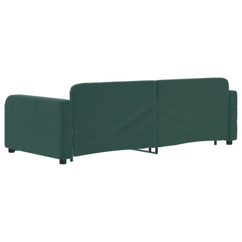 Casa si Gradina - Mobilier - Paturi si accesorii - Paturi - Pat de zi cu extensie si sertare verde inchis 90x200 cm catifea - Infinity.ro