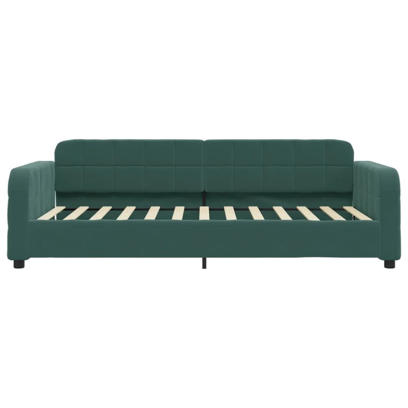 Casa si Gradina - Mobilier - Paturi si accesorii - Paturi - Pat de zi cu extensie si sertare verde inchis 90x200 cm catifea - Infinity.ro