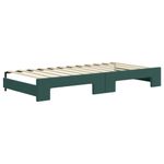 Casa si Gradina - Mobilier - Paturi si accesorii - Paturi - Pat de zi cu extensie si sertare verde inchis 90x200 cm catifea - Infinity.ro