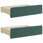 Casa si Gradina - Mobilier - Paturi si accesorii - Paturi - Pat de zi cu extensie si sertare verde inchis 90x200 cm catifea - Infinity.ro