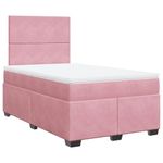 Casa si Gradina - Mobilier - Paturi si accesorii - Paturi - Pat box spring cu saltea, negru, 120x190 cm, catifea - Infinity.ro